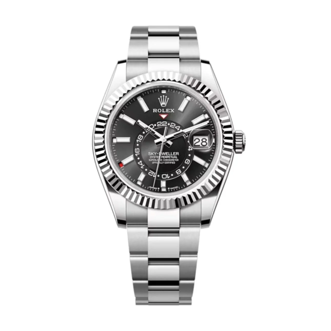 Rolex Sky Dweller 336934 Bright Black Dial 42mm Oyster Band