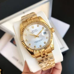 Rolex Datejust RG36/28 Replica Silver Dial with Diamond Markers