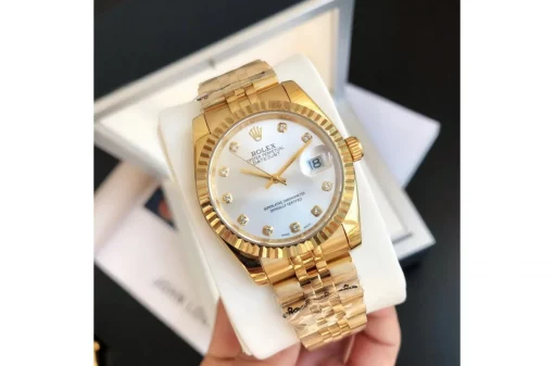 Rolex Datejust RGSS36/28 – Black Dial with Diamond Markers