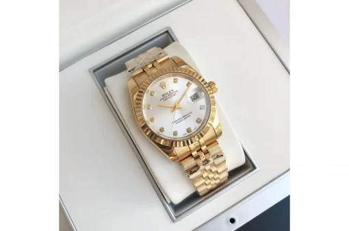 Rolex Datejust RGSS36/28 – Black Dial with Diamond Markers