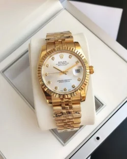 Rolex Datejust RG36/28 Replica Silver Dial with Diamond Markers