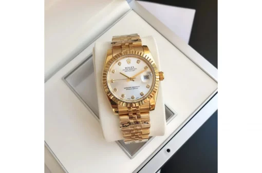Rolex Datejust RGSS36/28 – Black Dial with Diamond Markers