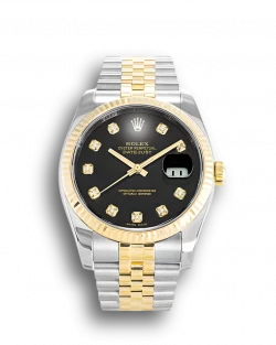 Rolex Datejust 116233 Replica Black Dial Two-Tone 36mm