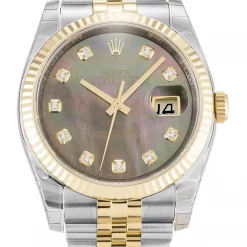 Rolex Datejust 116233 Replica Mother of Pearl Black Dial 36mm