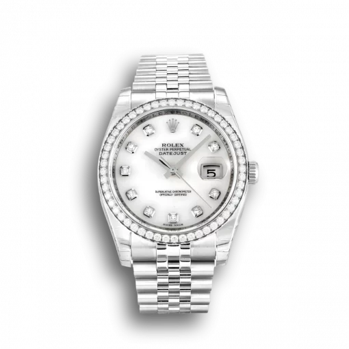 Rolex Datejust 116244 Replica Mother of Pearl White Dial 36mm