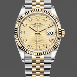 Rolex Datejust 126233 Replica 36mm Gold Palm Motif Dial