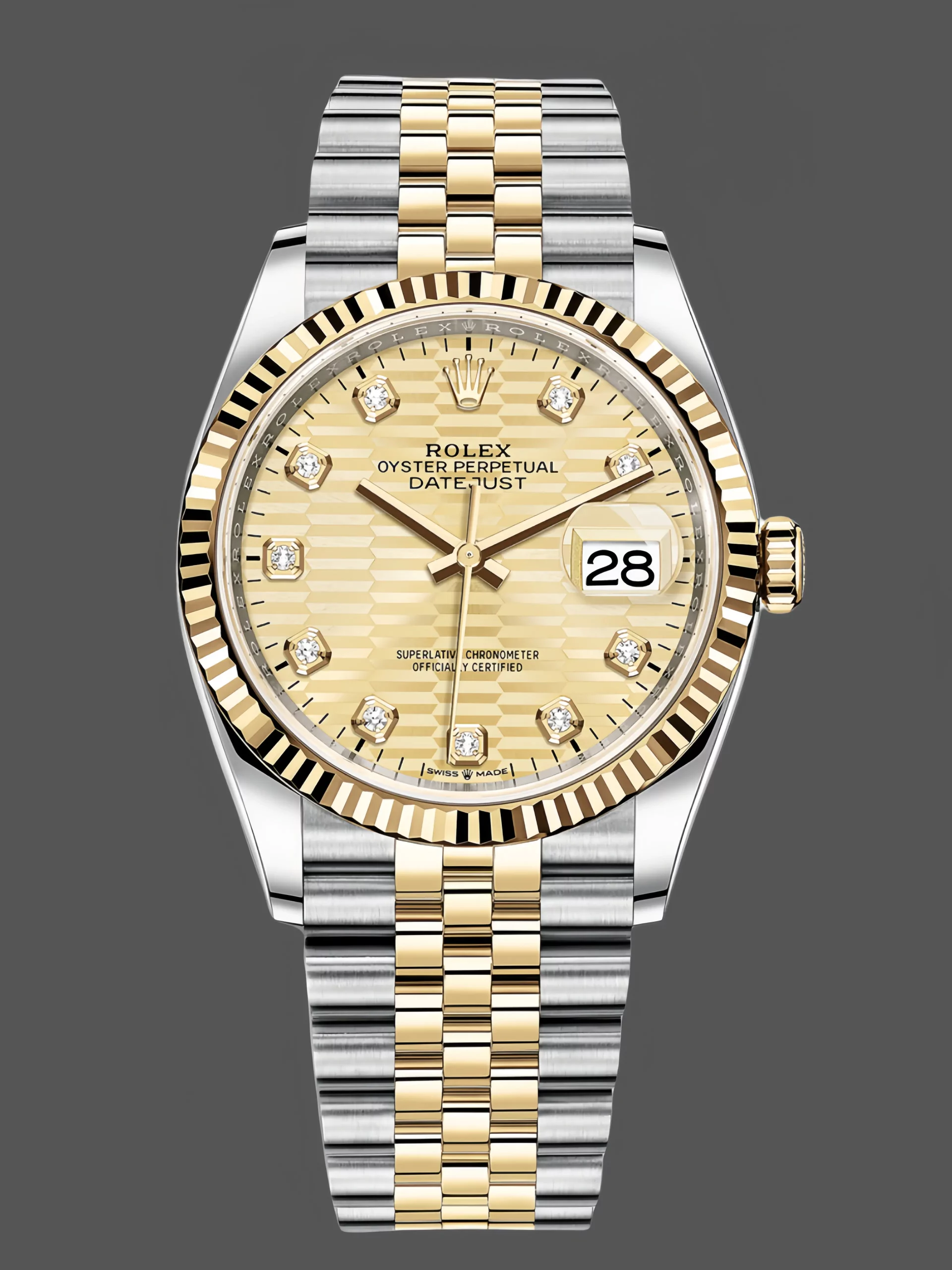 Rolex Datejust 126233 Replica 36mm Gold Palm Motif Dial Rolex Datejust 126233 Replica 36mm Gold Palm Motif Dial