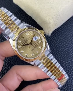 Rolex Datejust 126233 Replica 36mm Gold Palm Motif Dial03