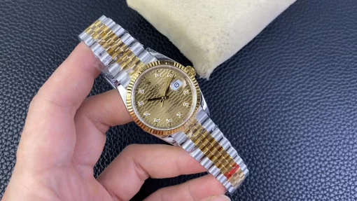 Rolex Datejust 126233 Replica 36mm Gold Palm Motif Dial