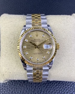 Rolex Datejust 126233 Replica 36mm Gold Palm Motif Dial