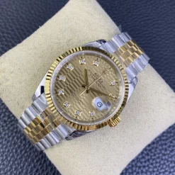 Rolex Datejust 126233 Replica 36mm Gold Palm Motif Dial06