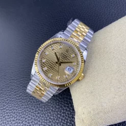 Rolex Datejust 126233 Replica 36mm Gold Palm Motif Dial07