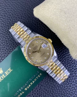 Rolex Datejust 126233 Replica 36mm Gold Palm Motif Dial08
