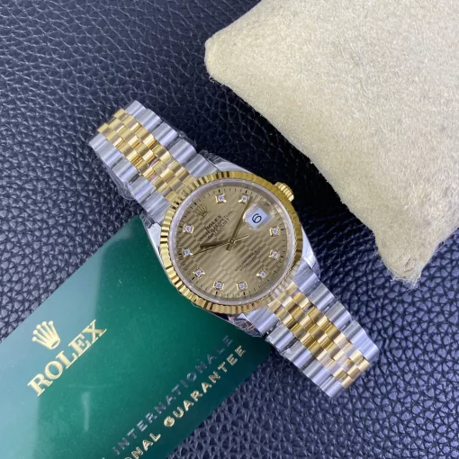 Rolex Datejust 126233 Replica 36mm Gold Palm Motif Dial