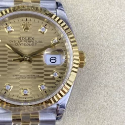 Rolex Datejust 126233 Replica 36mm Gold Palm Motif Dial09