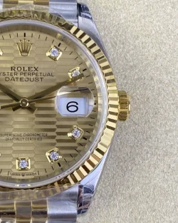Rolex Datejust 126233 Replica 36mm Gold Palm Motif Dial09