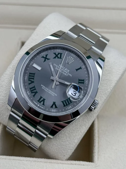 Rolex Datejust 126300 Superclone Rhodium Dial 41mm “Wimbledon” Oyster