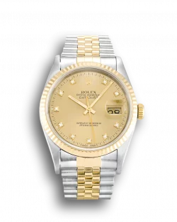 Rolex Datejust 16233 Replica 36mm Champagne Diamonds Dial