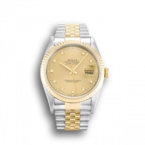 Rolex Datejust 16233 Replica 36mm Champagne Diamonds Dial