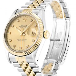 Rolex Datejust 16233 Replica 36mm Champagne Diamonds Dial