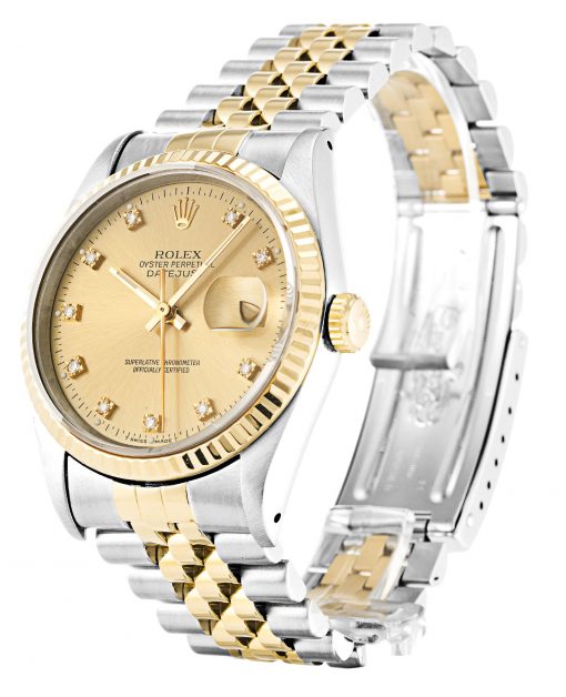 Rolex Datejust 16233 Replica 36mm Champagne Diamonds Dial