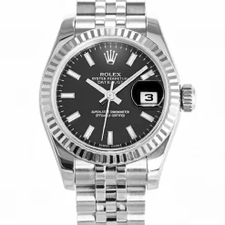 Rolex Datejust 179174 Replica Black Dial 26mm