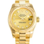 Rolex Datejust 179178 Replica Gold Dial