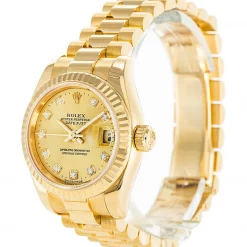 Rolex Datejust 179178 Replica Gold Dial
