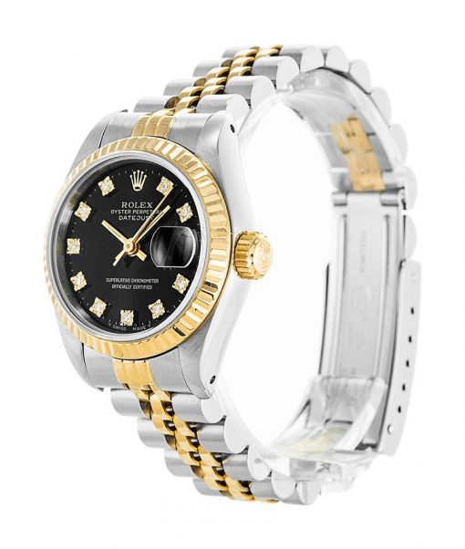 Rolex Datejust 69173 Replica 26mm Black Dial