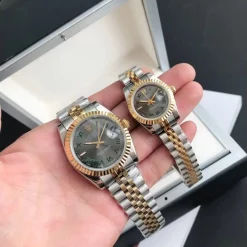 Rolex Datejust RG/SS Replica 36/28mm Jub Grey/Rmn