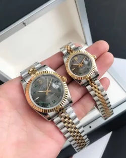 Rolex Datejust RG/SS Replica 36/28mm Jub Grey/Rmn
