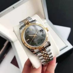 Rolex Datejust RG/SS Replica 36/28mm Jub Grey/Rmn