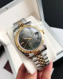 Rolex Datejust RG/SS Replica 36/28mm Jub Grey/Rmn