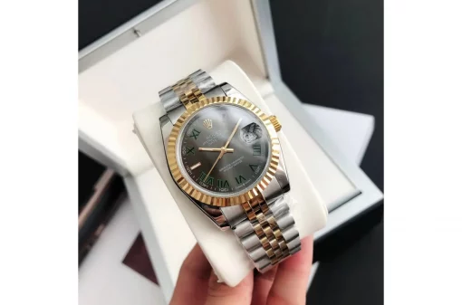Rolex Datejust RG/SS Replica 36/28mm Jub Grey/Rmn