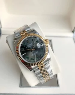 Rolex Datejust RG SS Replica 36 28mm Jub Grey Rmn3