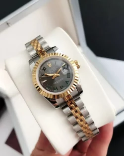 Rolex Datejust RG SS Replica 36 28mm Jub Grey Rmn4