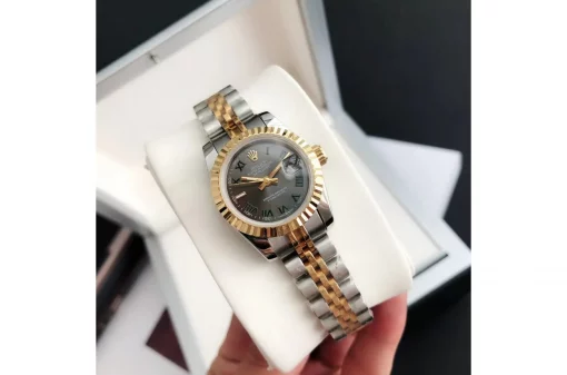 Rolex Datejust RG/SS Replica 36/28mm Jub Grey/Rmn