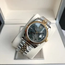 Rolex Datejust RG SS Replica 36 28mm Jub Grey Rmn5