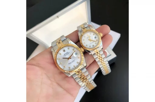 Rolex Datejust RG/SS Replica 36/28mm Jub Sliver/Dia