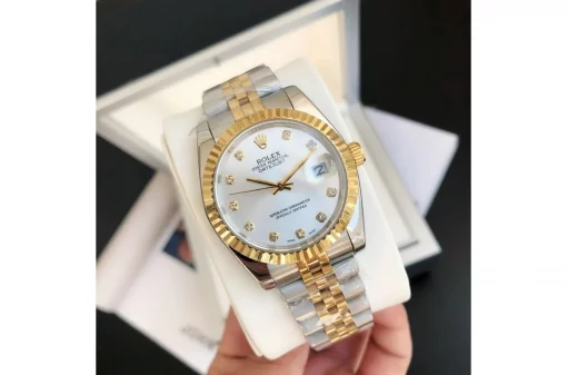 Rolex Datejust RG/SS Replica 36/28mm Jub Sliver/Dia