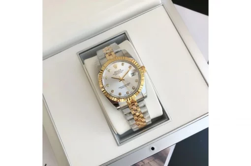 Rolex Datejust RG/SS Replica 36/28mm Jub Sliver/Dia