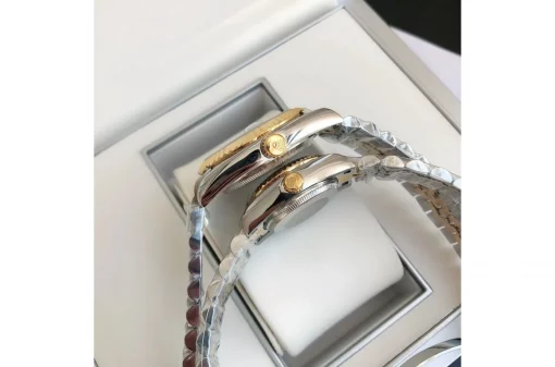 Rolex Datejust RG/SS Replica 36/28mm Jub Sliver/Dia