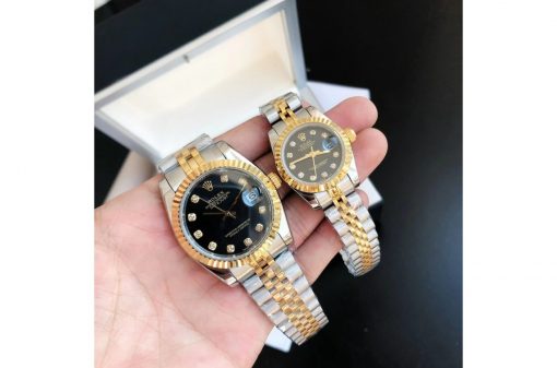Rolex Datejust RGSS36/28 – Black Dial with Diamond Markers