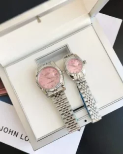 Rolex Datejust SS36/28 – Pink Dial with Diamond Markers