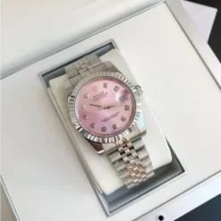 Rolex Datejust SS3628 – Pink Dial with Diamond Markers