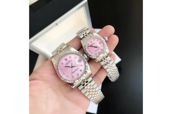 Rolex Datejust SS3628 – Pink Dial with Diamond Markers Rolex Datejust SS3628 – Pink Dial with Diamond Markers