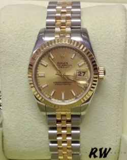 Rolex Lady Datejust 179173 2 Replica 26mm Champagne Dial