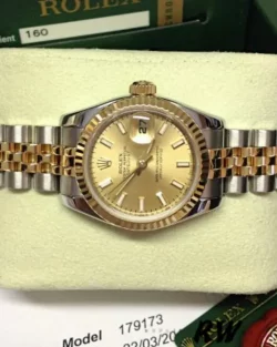 Rolex Lady Datejust 179173 2 Replica 26mm Champagne Dial