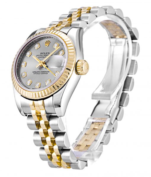 Rolex Lady-Datejust 179173 Replica 26mm Silver Dial