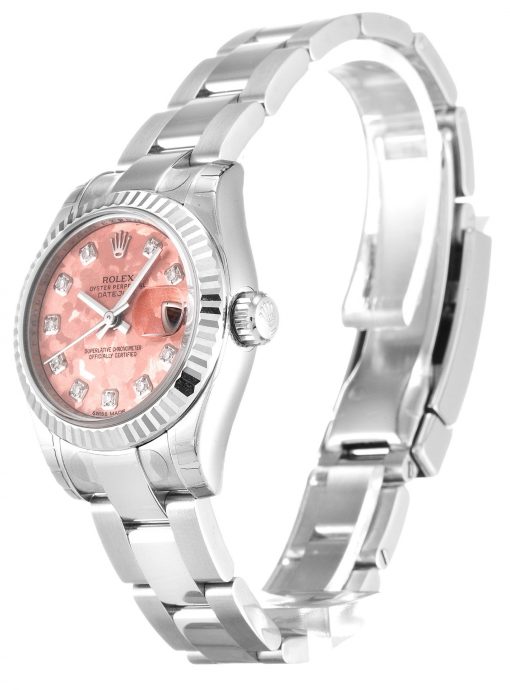 Rolex Lady-Datejust 179174 Replica 26mm Gold Dust – Pink Dial